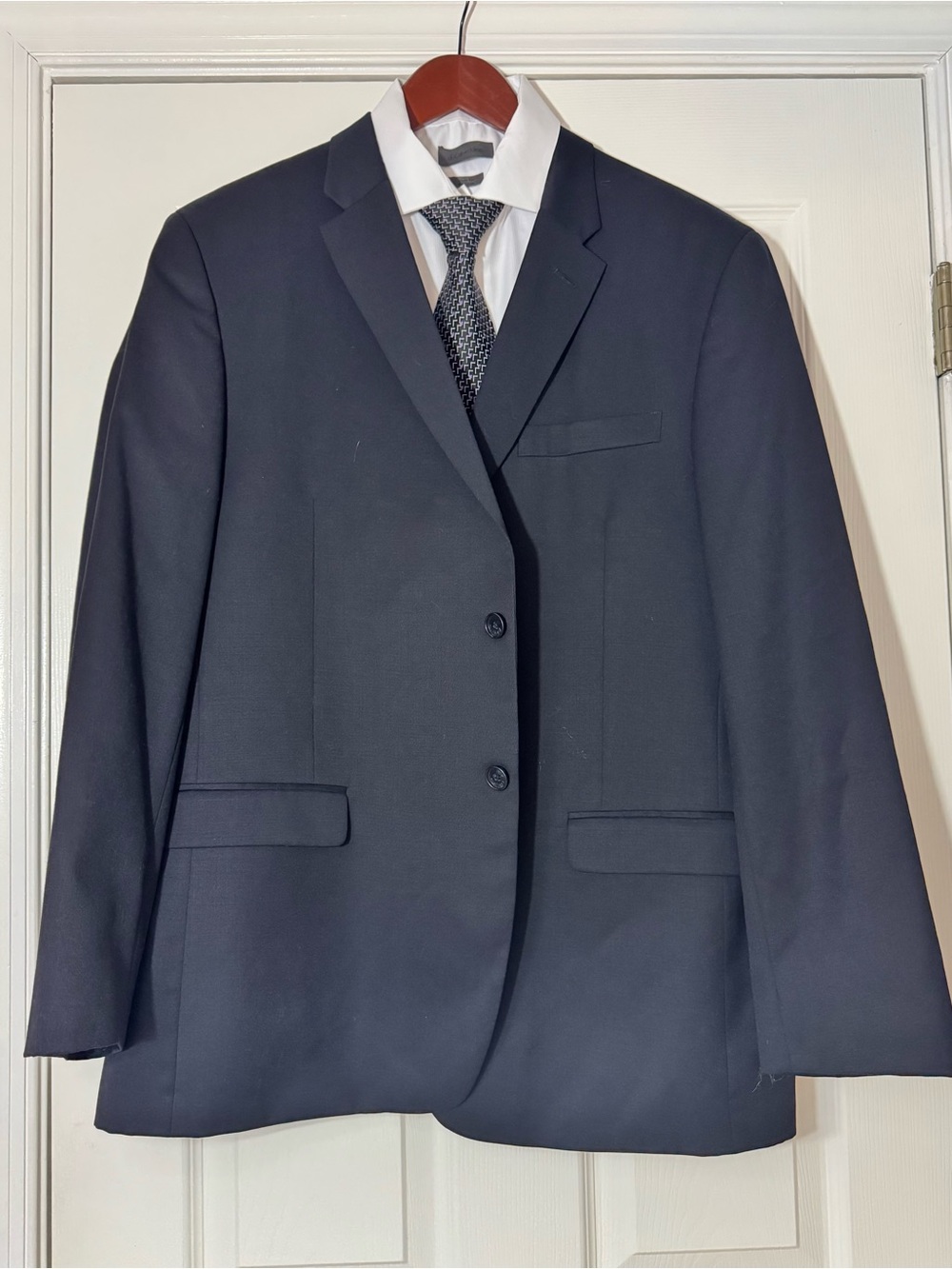 Tommy Hilfiger Black Worsted Wool Blazer – R44